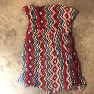 Tie back funky patterned summer dress